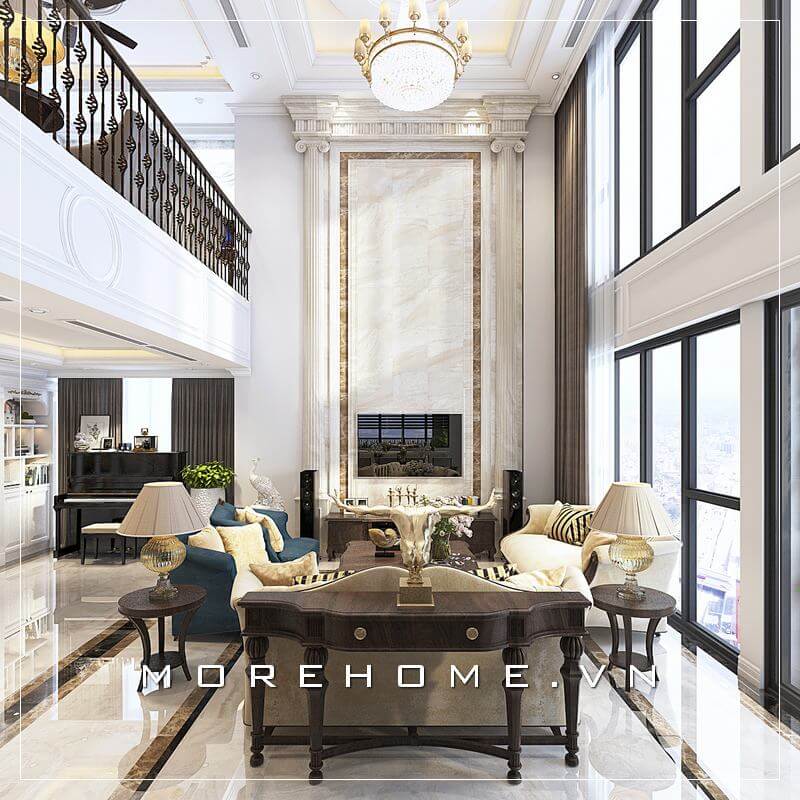 Mẫu nội thất biệt thự tân cổ điển đẹp